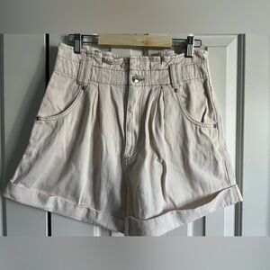 We The Free Small high waisted Paperbag denim shorts